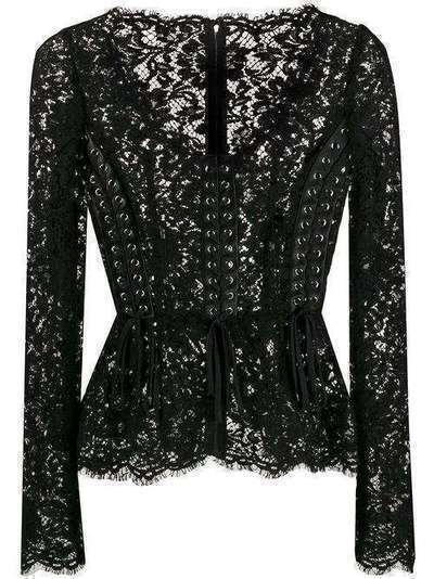 Dolce & Gabbana блузка-корсет из цветочного кружева F71V5TFLM9V