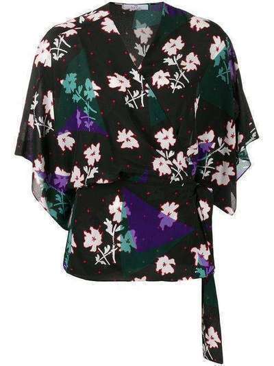 PS Paul Smith блузка с запахом и цветочным принтом W2R211MA3047679