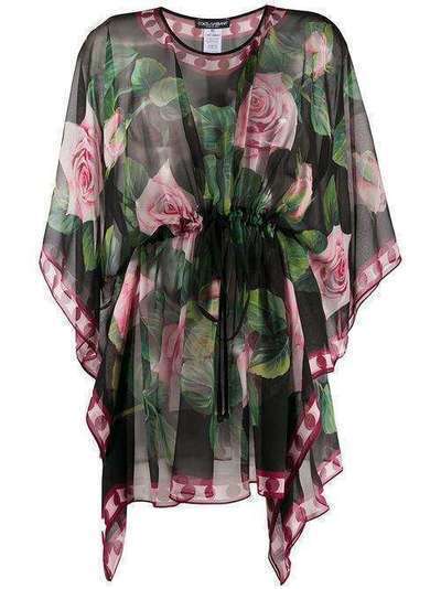Dolce & Gabbana блузка с принтом Tropical Rose F6F1ITGDU05
