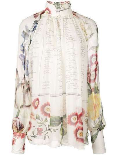 Oscar de la Renta блузка с цветочным принтом 20RN738FFOECM