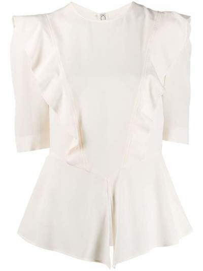 Stella McCartney блузка с разрезом и оборками 599865SY206