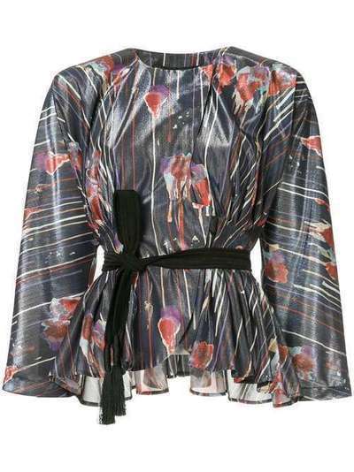 Muller Of Yoshiokubo Kielyr tie waist printed blouse MLF18205