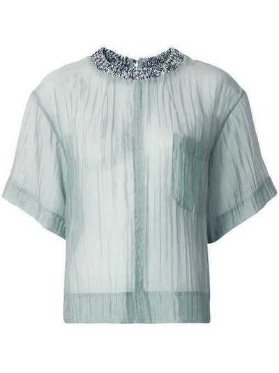 Muller Of Yoshiokubo прозрачная блузка с жатым эффектом MLS20204