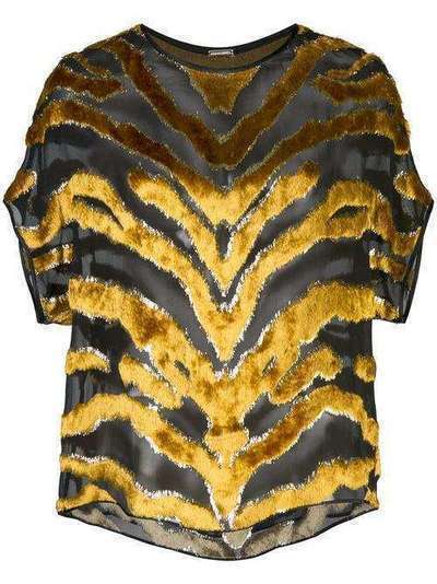 Adam Lippes блузка с тигровым принтом R20121BV