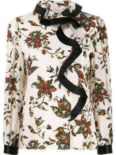 Tory Burch блузка с цветочным принтом 60114