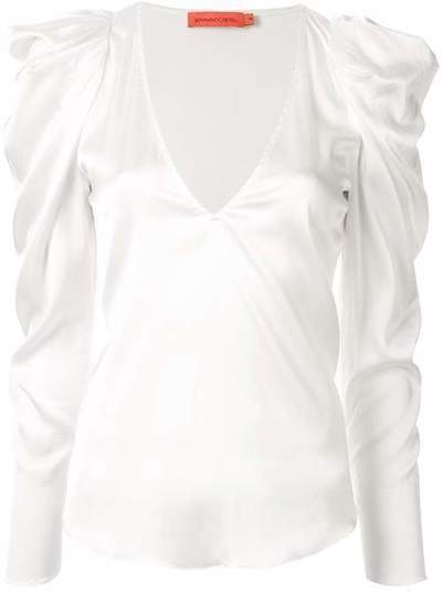Manning Cartell блузка с V-образным вырезом 20W11666WHT