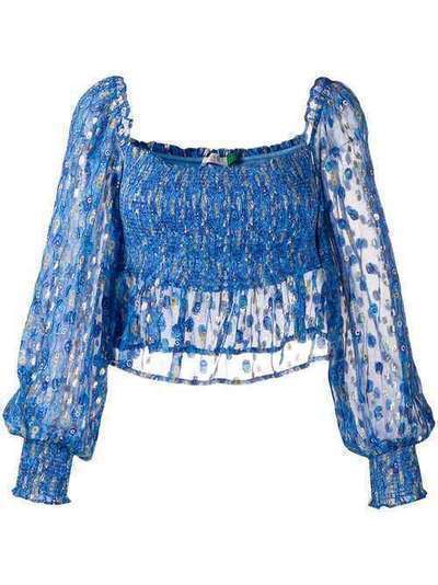 Rixo блузка с эластичной вставкой и цветочным принтом RIX30310120672