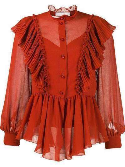 See by Chloé блузка Neo-Victorian с оборками CHS19AHT16024
