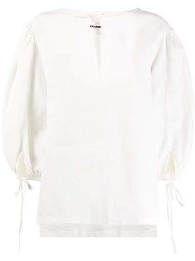 Jil Sander блузка оверсайз с длинными рукавами JSPQ560405WQ320700