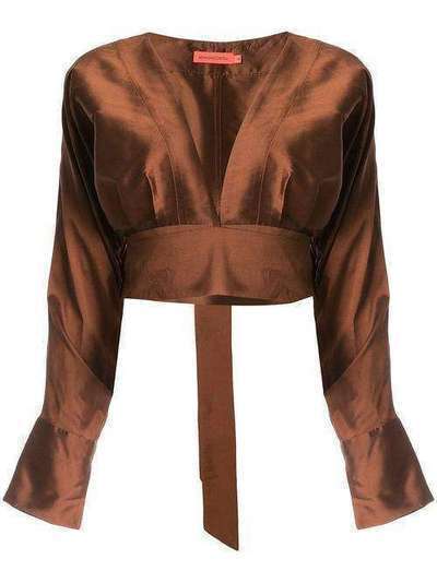 Manning Cartell укороченная блузка с глубоким вырезом 19S11567