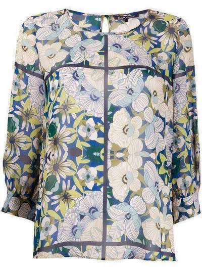 Luisa Cerano блузка с цветочным принтом и вырезом лодочкой 2181312400