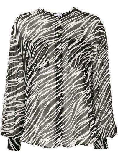 ANINE BING блузка с зебровым принтом и логотипом A072079072