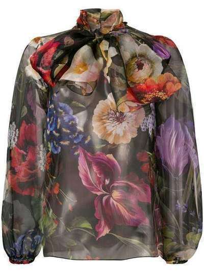 Dolce & Gabbana блузка с цветочным принтом F73Q3THS130
