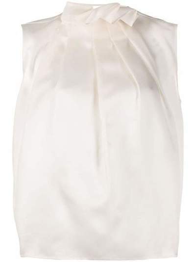 Nina Ricci блузка без рукавов с оборкой 20PCTO011SE1176U1200