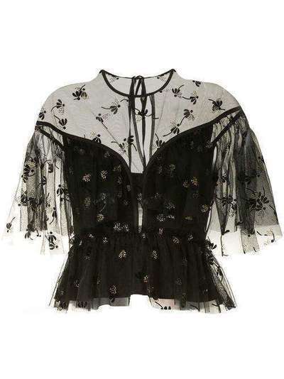 Alice McCall блузка Moon Lover с цветочной вышивкой AMT32133BLACK