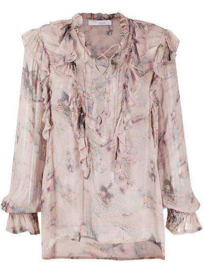 IRO блузка с оборками и цветочным принтом 20SWM16CRUIS