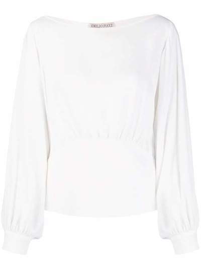 Emilio Pucci блузка с объемными рукавами 0RRM410R671