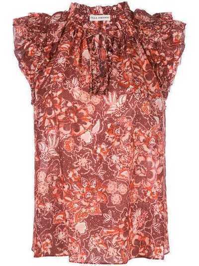 Ulla Johnson блузка без рукавов с цветочным принтом HO190208