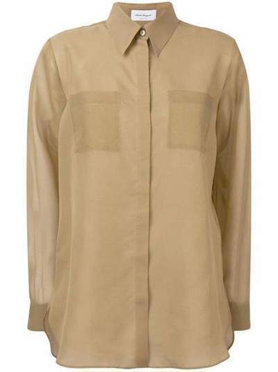 Salvatore Ferragamo полупрозрачная блузка 712247