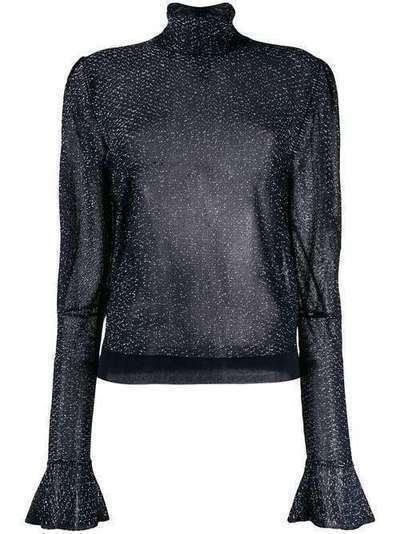 Chloé прозрачная блузка с эффектом металлик CHC19WMP24570