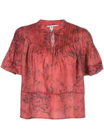 Sea расклешенная блузка с цветочным принтом SS2068