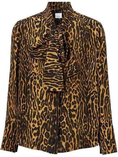 Burberry блузка с леопардовым принтом 8024256
