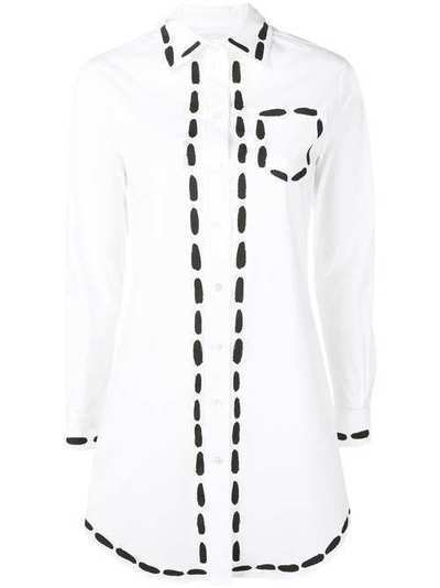 Moschino длинная рубашка с принтом мазков краски A02120531