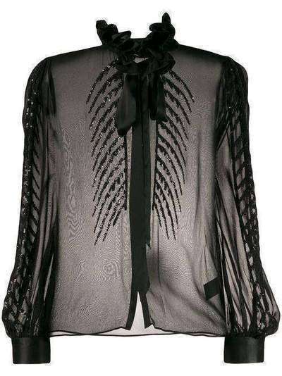 Temperley London блузка Dusk с вышивкой блестками 19WDUS53394