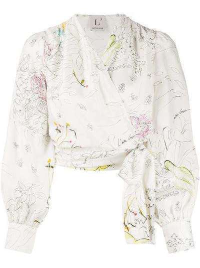 L'Autre Chose блузка с цветочным принтом и запахом BK520599026