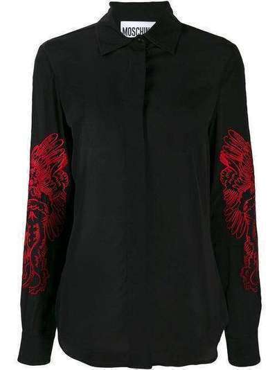 Moschino блузка Roman с длинными рукавами и вышивкой J02135538