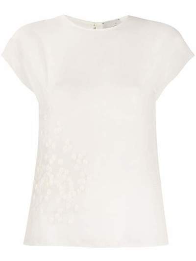 Alysi блузка с вышивкой и рукавами-кап 100215P0006