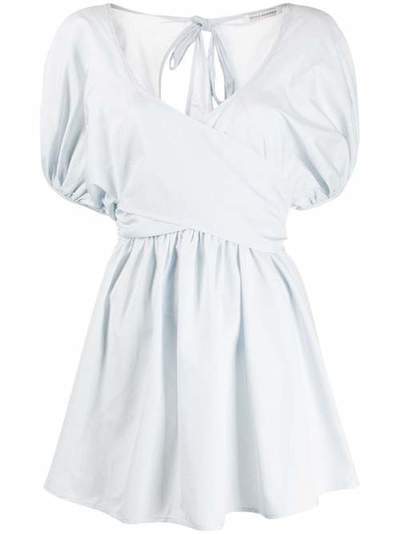 Cecilie Bahnsen блузка с запахом и пышными рукавами PS200021