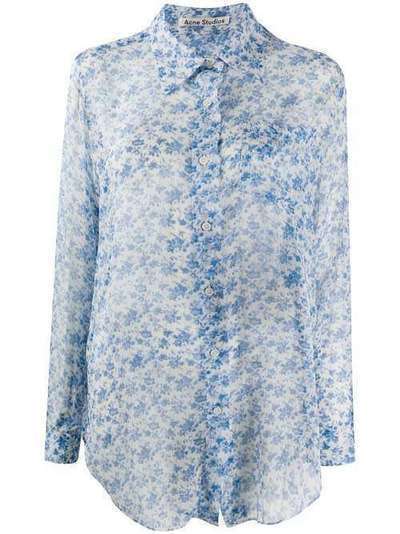 Acne Studios полупрозрачная блузка с цветочным принтом AC0209
