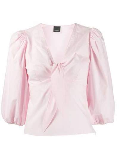 Pinko блузка с завязками и V-образным вырезом 1G14WX7905O20