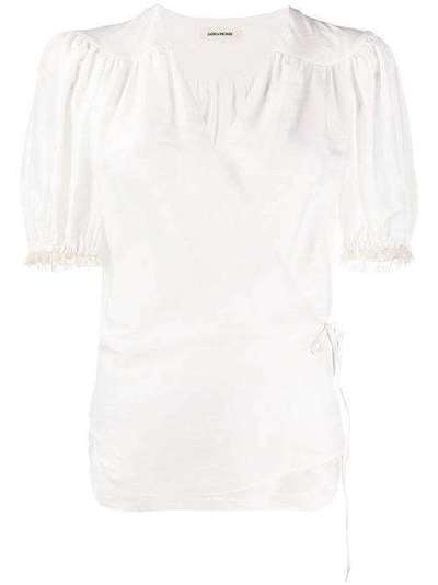 Zadig&Voltaire блузка с короткими рукавами и запахом SJCP0508F