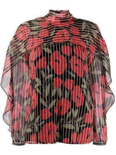 RedValentino блузка с цветочным принтом SR3ABB204A2