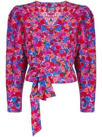 Lhd блузка с запахом и цветочным принтом LHD04TO0039BFFM