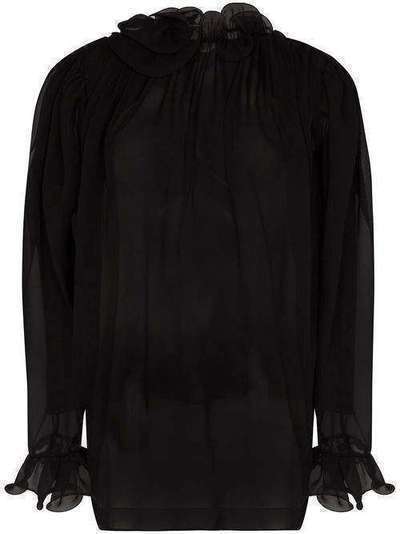 Magda Butrym прозрачная блузка с оборками 2115208007