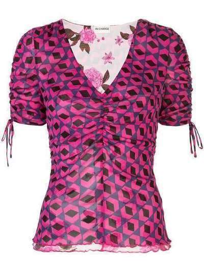 DVF Diane von Furstenberg блузка с геометричным принтом 14089DVF
