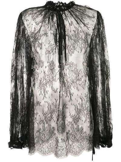 Alexander McQueen прозрачная кружевная блуза 470660QIE20