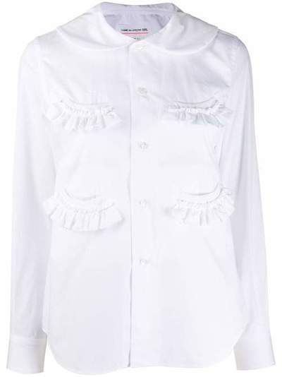 Comme Des Garçons Girl приталенная блузка с оборками NEB008051