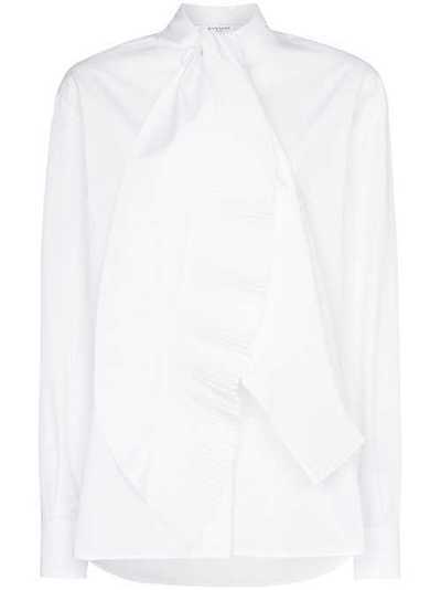 Givenchy поплиновая блузка с шарфом BW60EK111N