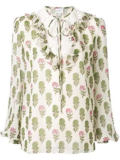 Giambattista Valli блузка с цветочным принтом и оборками 19SSPVCI165932TUP1500