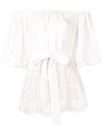 Stella McCartney блузка с ажурной вышивкой 554120SMA15