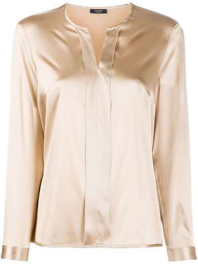 Peserico блузка с длинными рукавами и разрезом на воротнике S0653302372