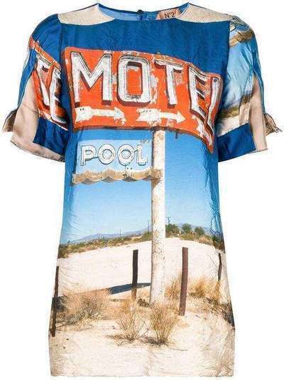 Nº21 Motel print top N2MG1815561