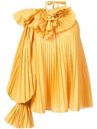 Rosie Assoulin плиссированная блузка с открытым плечом T06WP040