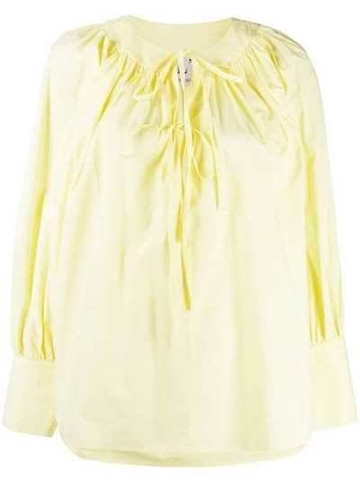 L'Autre Chose поплиновая блузка с завязками BK520589027U201