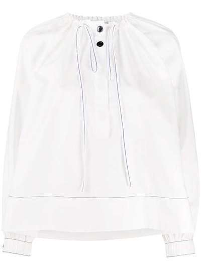 Proenza Schouler White Label блузка с кулиской на воротнике WL2024011SC054S