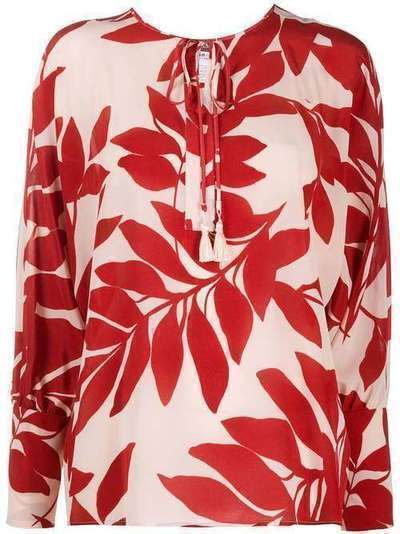 Max Mara Studio блузка с длинными рукавами и цветочным принтом 61110207000ABACO